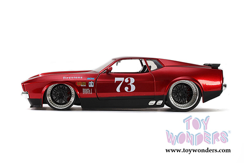 Jada Toys Bigtime Muscle - Ford Mustang Mach 1 #73 Hardtop (1973, 1/24 scale diecast model car, Candy Red) 32301/4