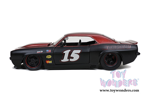Jada Toys Bigtime Muscle - Chevrolet&reg; Camaro&reg; #15 Hardtop "Jeeger" (1969, 1/24 scale diecast model car, Matte Black/Red) 32303/4