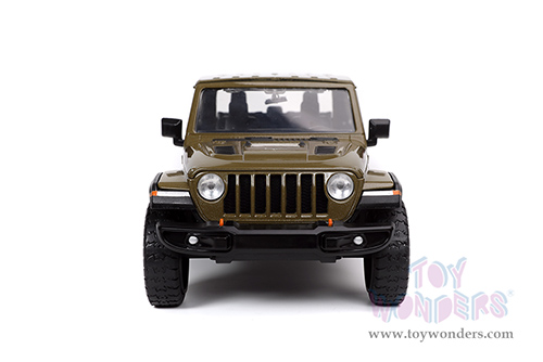 Jada Toys Just Trucks - Jeep® Gladiator Rubicon Pickup Truck with Extra Wheels (2020, 1/24 scale diecast model car, Dark Green) 32307