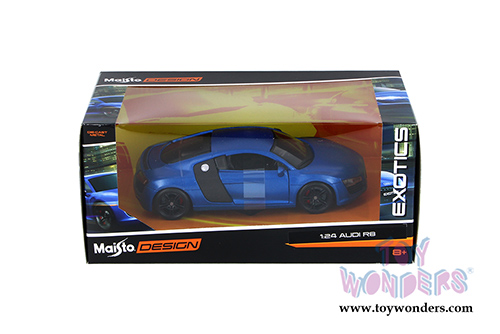 Maisto Design - Exotics | Audi R8 Hard Top (1/24 scale diecast model car, Blue) 32504BU