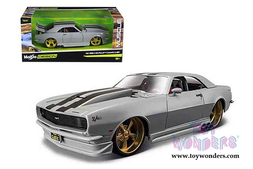 Maisto Design - Classic Muscle | Chevrolet&reg; Camaro Z/28&reg; Hardtop (1968, 1/24 scale diecast model car, Grey) 32508GY