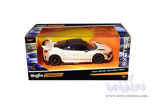 Maisto Design - Exotics | Acura NSX Hardtop (2018, 1/24 scale diecast model car, White) 32536W
