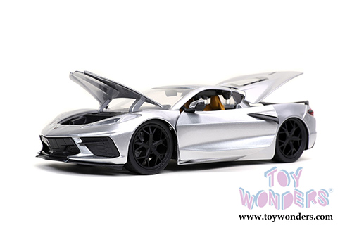Jada Toys Bigtime Muscle - Chevrolet&reg; Corvette&reg; Stingray Hardtop (2020, 1/24 scale diecast model car, Candy Silver) 32539/4