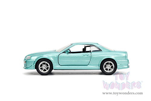 Jada Toys Fast & Furious - Brian's Nissan Skyline GT-R (R34) (1/32 scale diecast model car, Turquoise) 32586