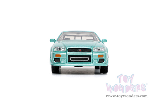 Jada Toys Fast & Furious - Brian's Nissan Skyline GT-R (R34) (1/32 scale diecast model car, Turquoise) 32586