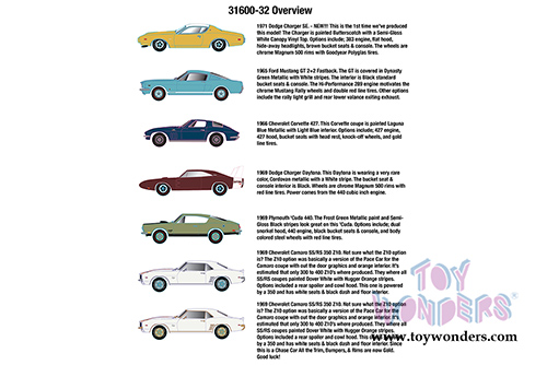 Castline M2 Machines - Detroit Muscle Release 32 (1/64 scale diecast model car, Asstd.) 32600/32