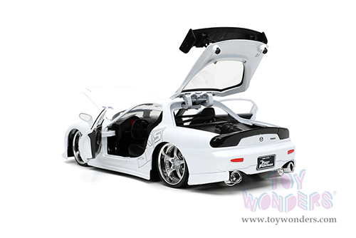 Jada Toys Fast & Furious - Mazda RX-7 "HKS" (1993, 1/24 scale diecast model car, White) 32607/4