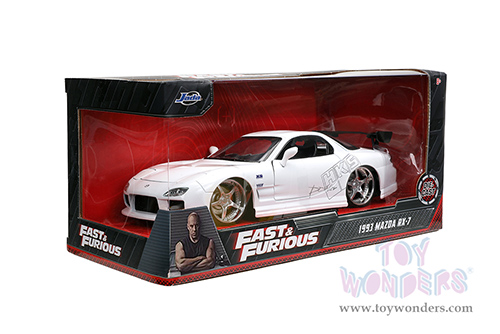 Jada Toys Fast & Furious - Mazda RX-7 "HKS" (1993, 1/24 scale diecast model car, White) 32607/4