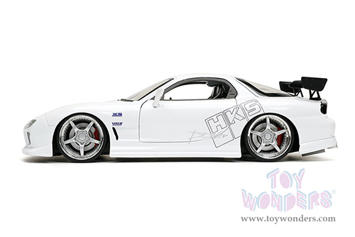Jada Toys Fast & Furious - Mazda RX-7 "HKS" (1993, 1/24 scale diecast model car, White) 32607/4