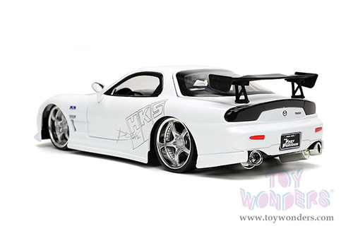 Jada Toys Fast & Furious - Mazda RX-7 "HKS" (1993, 1/24 scale diecast model car, White) 32607/4