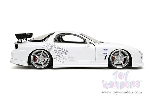 Jada Toys Fast & Furious - Mazda RX-7 "HKS" (1993, 1/24 scale diecast model car, White) 32607/4