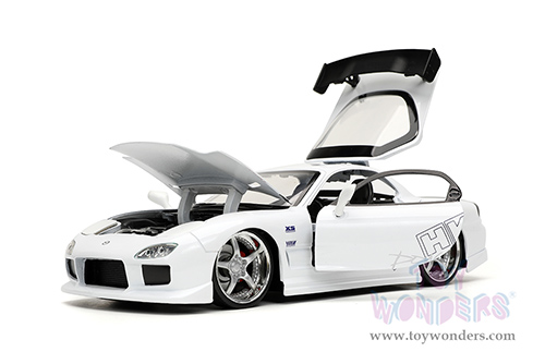 Jada Toys Fast & Furious - Mazda RX-7 "HKS" (1993, 1/24 scale diecast model car, White) 32607/4