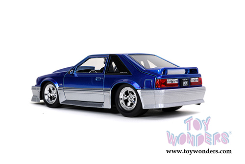 Jada Toys Bigtime Muscle - Ford Mustang GT Hardtop (1989, 1/24 scale diecast model car, Candy Blue) 32670/4