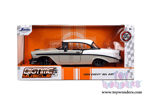 Jada Toys Bigtime Muscle - Chevrolet® Bel Air® Hardtop (1956, 1/24 scale diecast model car, Gray/White) 32696/4