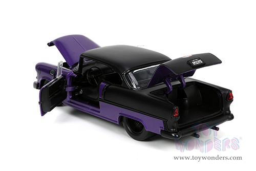 Jada Toys Bigtime Muscle - Chevrolet® Bel Air® #24 Hardtop (1955, 1/24 scale diecast model car, Purple/Black) 32699