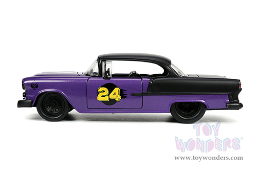 Jada Toys Bigtime Muscle - Chevrolet® Bel Air® #24 Hardtop (1955, 1/24 scale diecast model car, Purple/Black) 32699