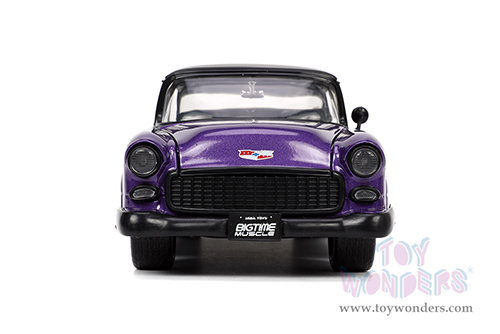 Jada Toys Bigtime Muscle - Chevrolet® Bel Air® #24 Hardtop (1955, 1/24 scale diecast model car, Purple/Black) 32699
