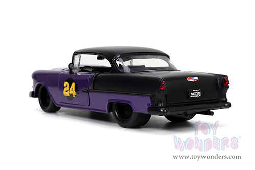 Jada Toys Bigtime Muscle - Chevrolet® Bel Air® #24 Hardtop (1955, 1/24 scale diecast model car, Purple/Black) 32699
