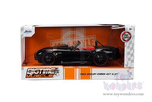Jada Toys Bigtime Muscle - Shelby Cobra 427 S/C® (1965, 1/24 scale diecast model car, Black) 32704
