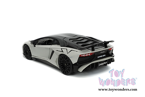 Jada Toys Hyper-Spec - Lamborghini Aventador SV Hardtop (1/24, diecast model car, Gray/Black) 32713/4