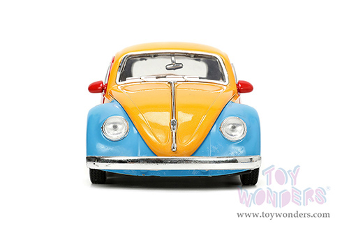 Jada Toys - Hollywood Rides | Volkswagen Beetle Taxi "Oscar's Taxi Service" with Oscar the Grouch Diecast Figure "Sesame Street&reg;" (1959, 1/24, diecast model car, Yellow/Blue/Red) 32801