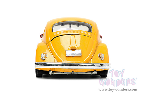 Jada Toys - Hollywood Rides | Volkswagen Beetle Taxi "Oscar's Taxi Service" with Oscar the Grouch Diecast Figure "Sesame Street&reg;" (1959, 1/24, diecast model car, Yellow/Blue/Red) 32801