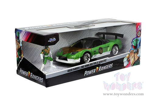 Jada Toys - Power Rangers Honda NSX Type-R Japan Spec with Green Ranger Diecast Figurine (2002, 1/32 scale diecast model car, Green) 32871