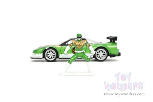 Jada Toys - Power Rangers Honda NSX Type-R Japan Spec with Green Ranger Diecast Figurine (2002, 1/32 scale diecast model car, Green) 32871