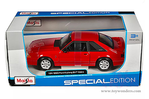 Maisto - Special Edition | Ford Mustang SVT Cobra (1993, 1/24 scale diecast model car, Red) 32906R