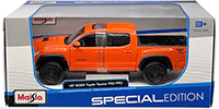 Maisto - Special Edition | Toyota Tacoma TRD PRO Pickup Truck (2023, 1/27 scale diecast model car, Orange) 32910OR