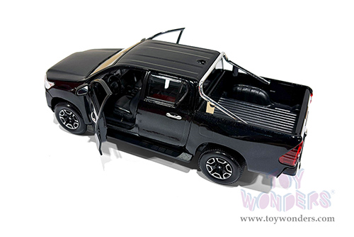 Maisto - Special Edition | Toyota Hilux Double Cab Pickup Truck (1/27 scale diecast model car, Black) 32920BK