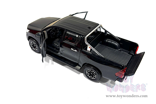 Maisto - Special Edition | Toyota Hilux Double Cab Pickup Truck (1/27 scale diecast model car, Black) 32920BK