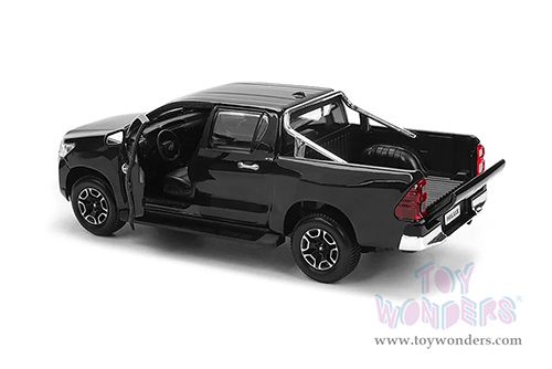 Maisto - Special Edition | Toyota Hilux Double Cab Pickup Truck (1/27 scale diecast model car, Black) 32920BK