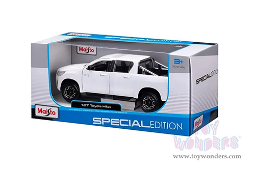 Maisto - Special Edition | Toyota Hilux Double Cab Pickup Truck (1/27 scale diecast model car, White) 32920WT