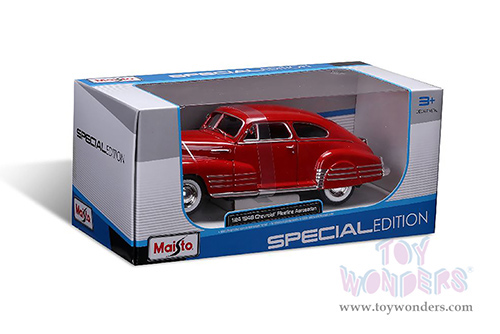 Maisto - Special Edition | Chevrolet® Fleetline Aerosedan (1948, 1/24 scale diecast model car, Red) 32921R