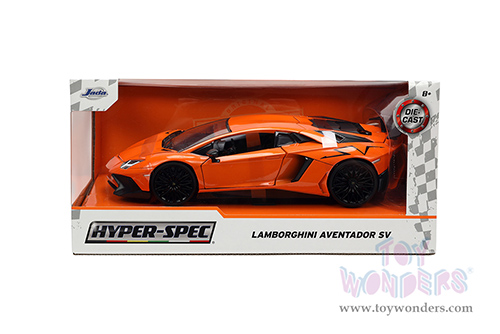 Jada Toys Hyper-Spec - Lamborghini Aventador SV Hardtop (1/24, diecast model car, Orange) 32950/4