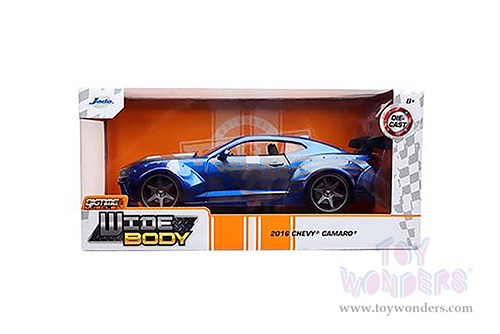Jada Toys Bigtime Muscle - Chevrolet® Camaro® Hardtop (2016, 1/24 scale diecast model car, Candy Blue/Gray) 32993/4