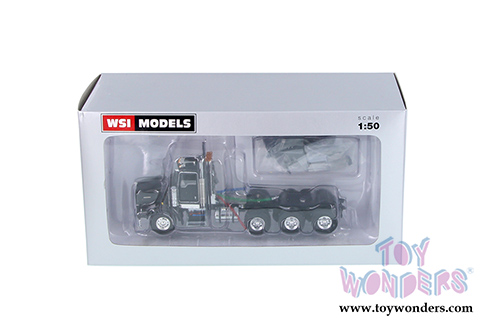 WSI Models - Kenworth T800 8X4 4 Axle Truck (1/50 scale diecast model car, Black) 33-2017