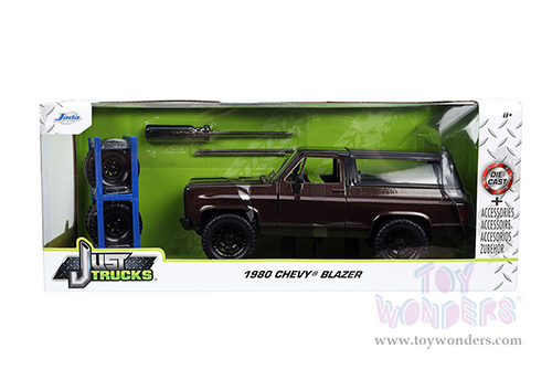 Jada Toys Just Trucks - Chevy® Blazer with Extra Wheels (1980, 1/24 scale diecast model car, Dark Brown/Black) 33017/4