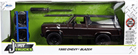 Jada Toys Just Trucks - Chevy® Blazer with Extra Wheels (1980, 1/24 scale diecast model car, Dark Brown/Black) 33017/4