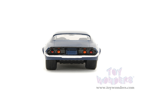 Jada Toys - Hollywood Rides | Marvel Avengers Chevrolet&reg; Camaro&reg; with Winter Soldier Diecast Figure (1973, 1/32 scale diecast model car, Blue/Gray Stripes) 33073