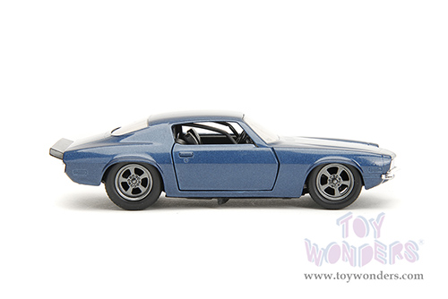 Jada Toys - Hollywood Rides | Marvel Avengers Chevrolet&reg; Camaro&reg; with Winter Soldier Diecast Figure (1973, 1/32 scale diecast model car, Blue/Gray Stripes) 33073