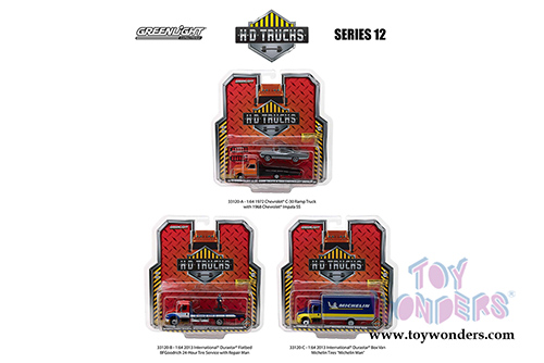 Greenlight - Heavy Duty Trucks Series 12 (1/64 scale diecast model car, Asstd.) 33120/48