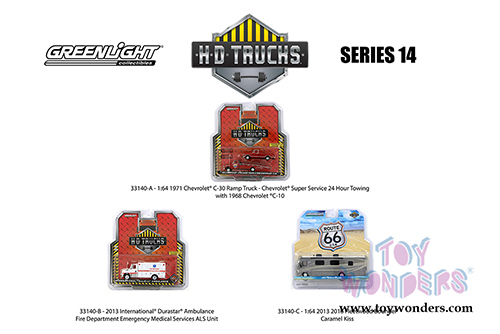 Greenlight - Heavy Duty Trucks Series 14 (1/64 scale die cast model car, Asstd.) 33140/48