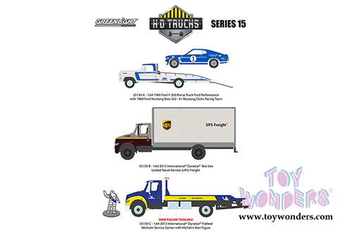 Greenlight - Heavy Duty Trucks Series 15 (1/64 scale die cast model car, Asstd.) 33150/6