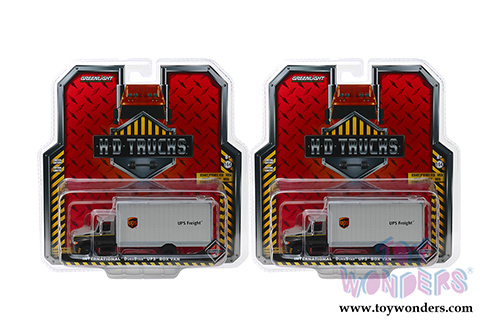 Greenlight - Heavy Duty Trucks Series 15 | International Box Van UPS Freight (2013, 1/64 scale diecast model car, Brown/Gray) 33150B/48