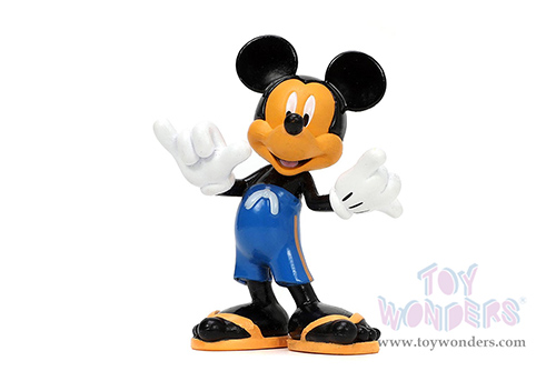 Jada Toys - Volkswagen T1 Bus with Surfboard and Mickey Mouse Diecast Figure (1/24, diecast model car, Blue/White) 33179