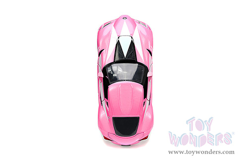Jada Toys - Hollywood Rides | Power Rangers Toyota FT-1 Concept with Pink Ranger Diecast Figurine (1973, 1/24, diecast model car, Pink) 33224
