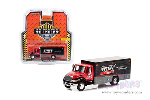 Greenlight - Heavy Duty Trucks Series 24 | International&reg; Durastar 4400 Delivery Truck "OPTIMA Batteries" (1/64 scale diecast model car, Red/Black) 33240C/48
