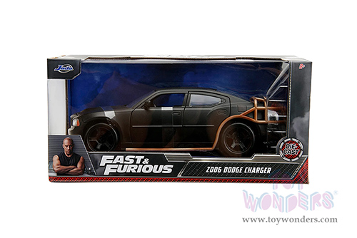 Jada Toys Fast & Furious - Dodge Charger Heist Car (2006, 1/24 scale diecast model car, Matte Black) 33373